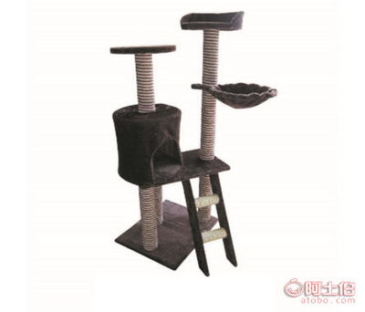 DS704楼梯带桶猫爬架 多功能设计，满足猫咪全方位玩乐需求